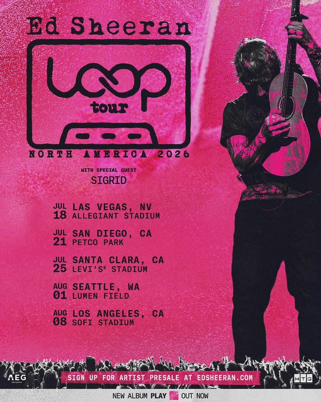 Sigrid Ed Sheeran: LOOP Tour Poster 2026